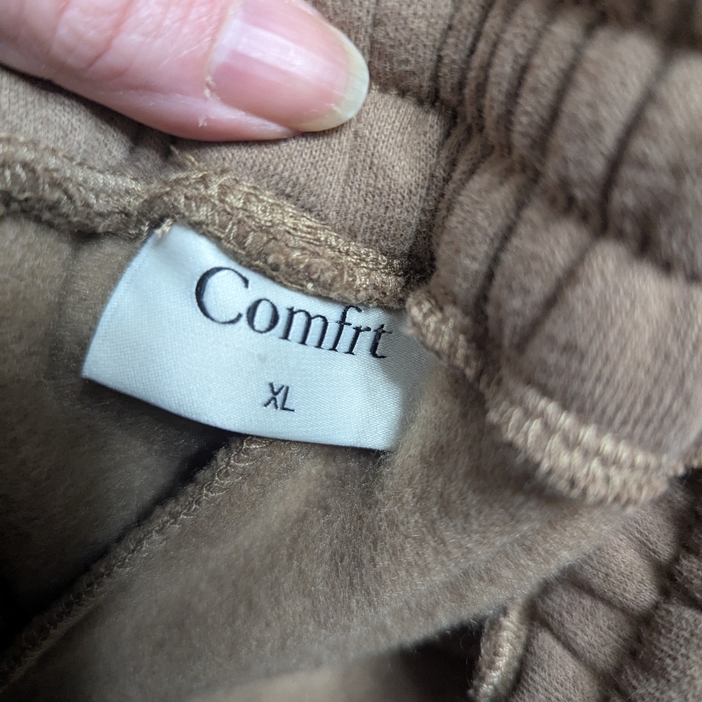 Nwot Comfrt Affirmation Straight Leg Sweatpants Color Teddy - Picture 7 of 7
